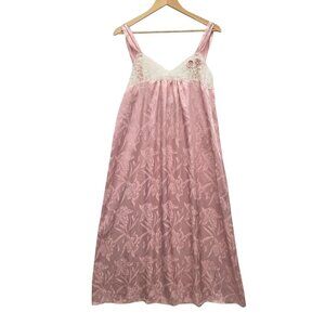 eve stillman vintage nightgown Pink W/ Lace Wide Strap Women's Size Small